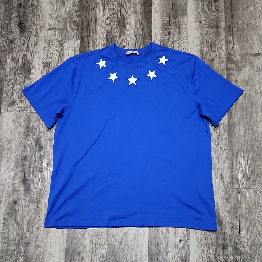 Givenchy Vibrant Blue Graphic Tee - Picture 1 of 8